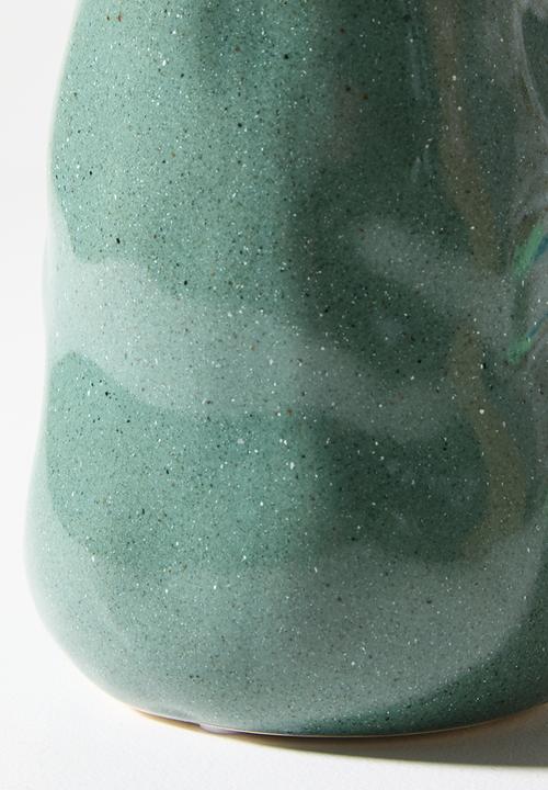 Sixth Floor - Stoneware Organic Vase - Green