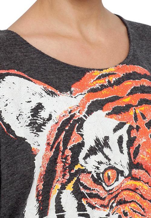 MINKPINK Fashion - Tiger Army Slouch Tee – Charcoal Marl