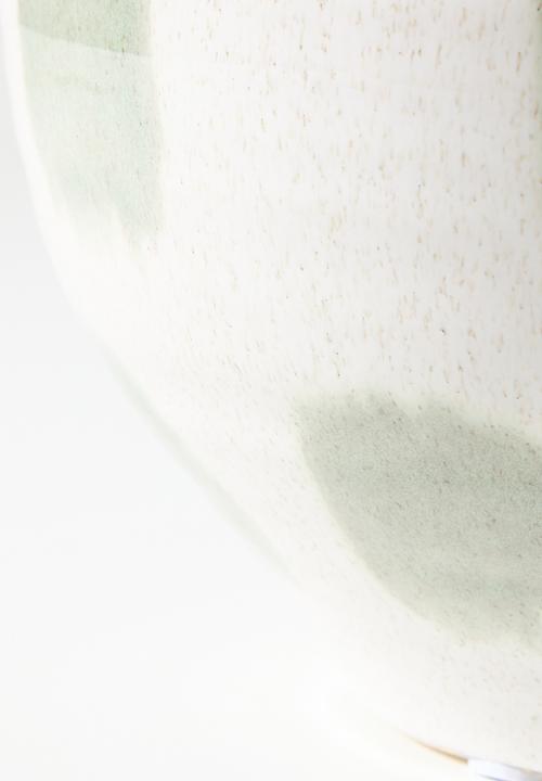 Sixth Floor - Stoneware Vase - Green & Natural