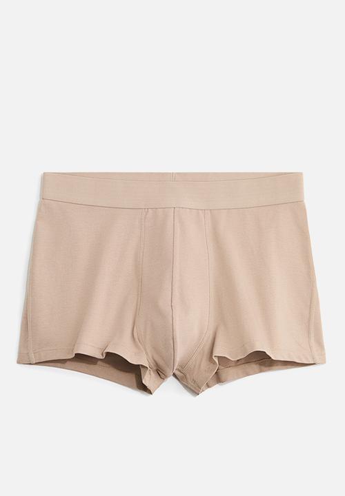 H&M - 3-Pack short trunks with lycra® - beige/brown