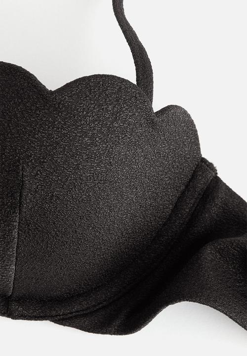H&M - Padded balconette bikini top - black