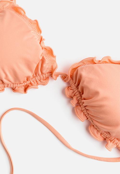 H&M - Padded triangle bikini top - apricot