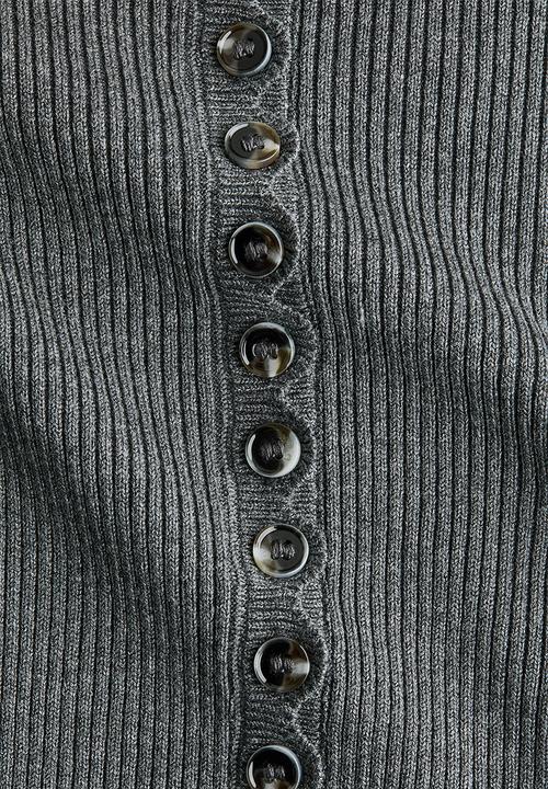 H&M - Ribbed cardigan - dark grey marl
