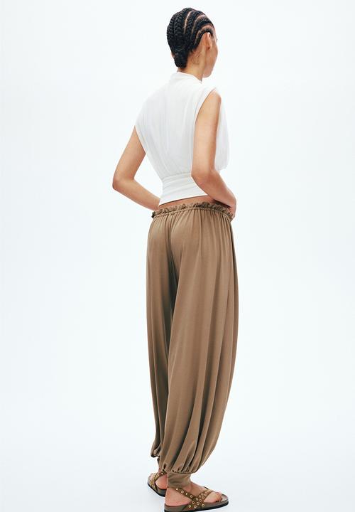 H&M - Jersey balloon trousers - olive green