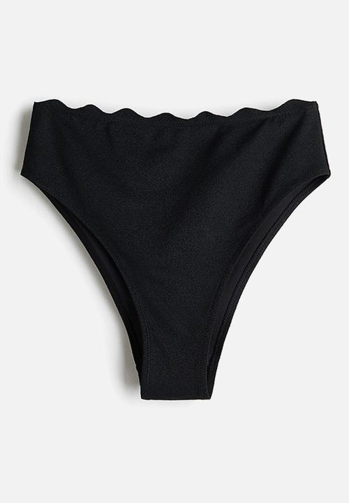 H&M - Cheeky high waist bikini bottoms - black