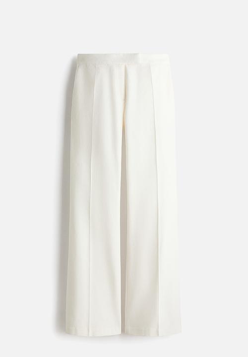 H&M - Linen-blend tailored trousers - white