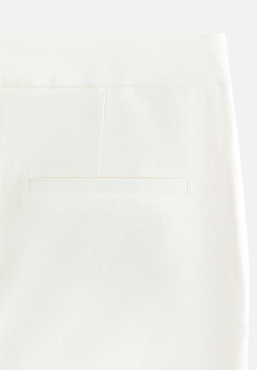 H&M - Linen-blend tailored trousers - white