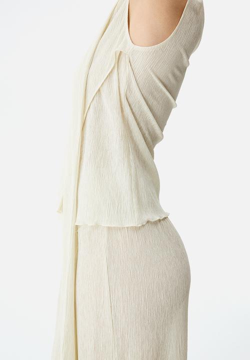 H&M - Scarf-detail top - light beige