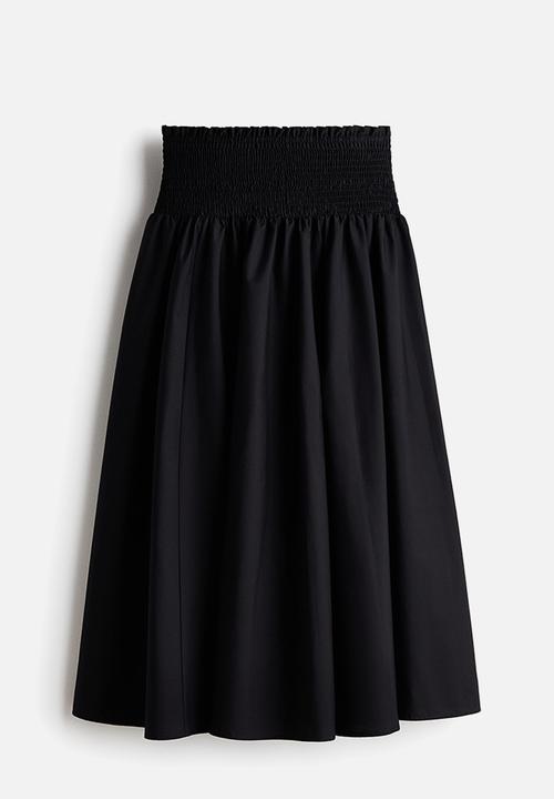 H&M - Smocked-waist skirt - black