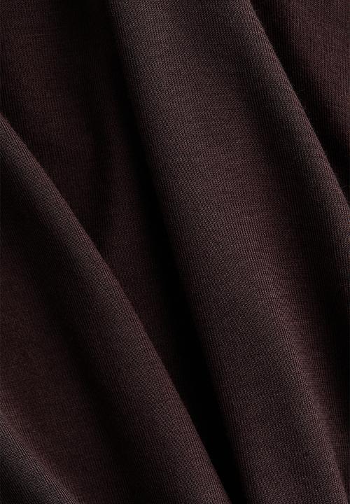 H&M - Gathered viscose top - dark brown