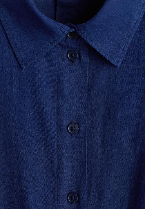 H&M - Linen-blend shirt - dark blue