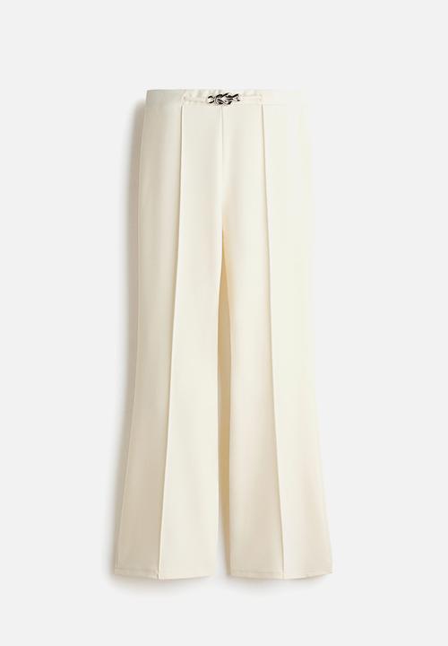 H&M - Bootcut ponte di roma trousers - cream