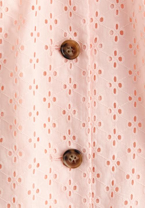 H&M - Broderie anglaise cotton jacket - light pink
