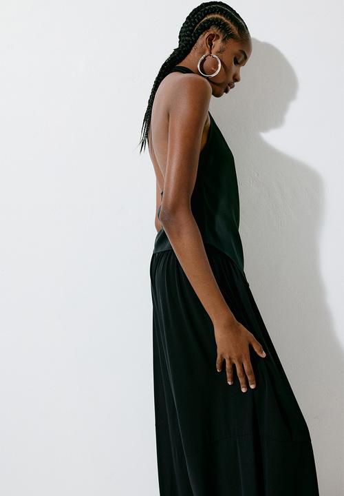 H&M - Asymmetric halterneck top - black