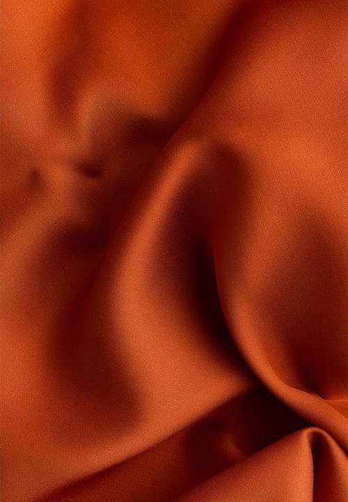 H&M - Asymmetric halterneck top - dark orange