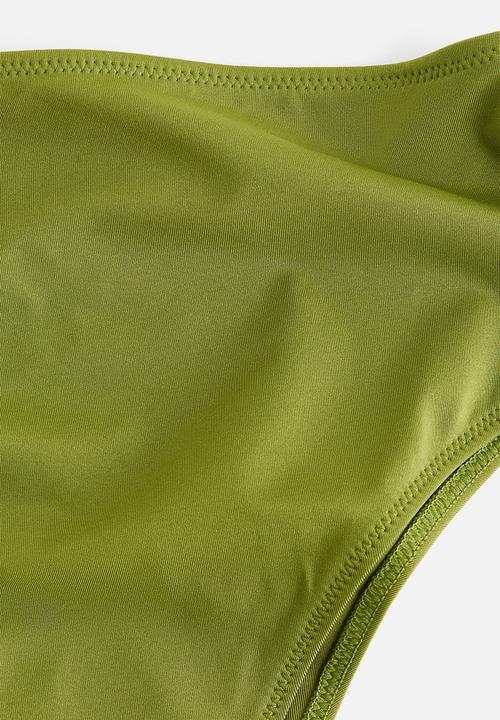 H&M - High waist cheeky bikini bottoms - olive green