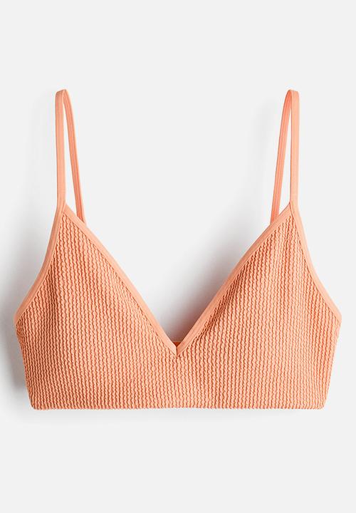 H&M - Padded bikini top - light orange