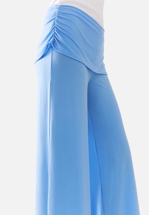 H&M - Draped fine-knit trousers - light blue