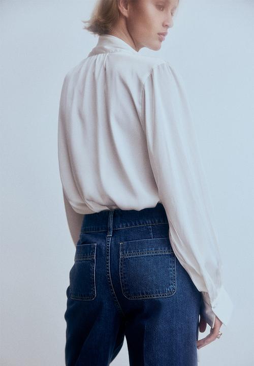 H&M - Wide high jeans - denim blue