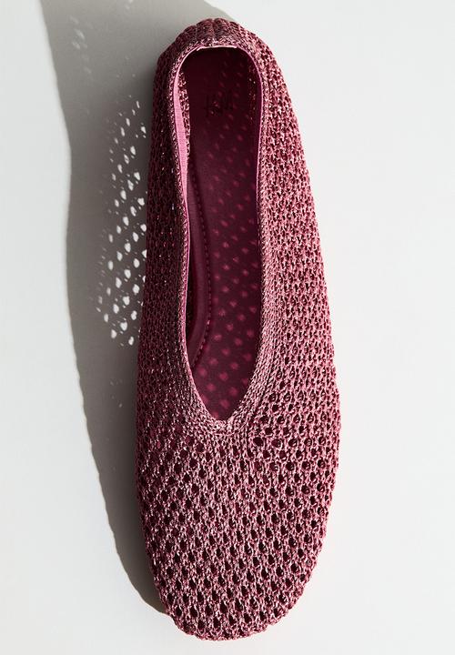 H&M - Braided ballet flats - dark dusty pink