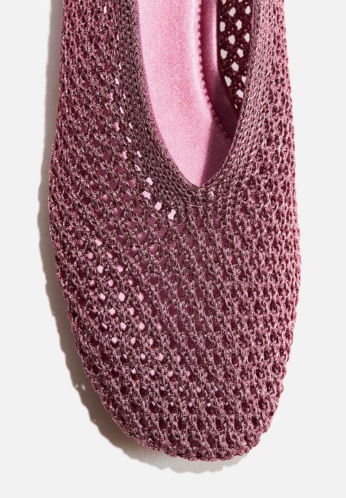 H&M - Braided ballet flats - dark dusty pink