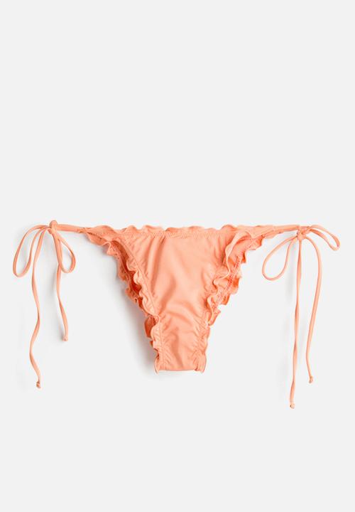 H&M - Cheeky tie tanga bikini bottoms - apricot