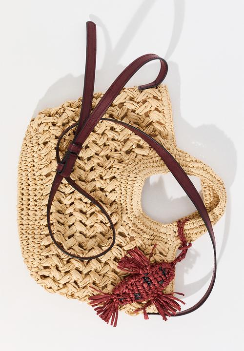 H&M - Straw crossbody bag - beige