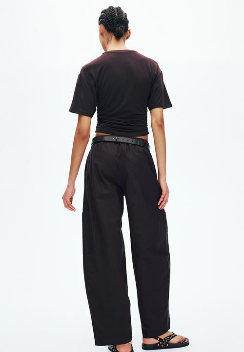 H&M - Balloon cargo trousers - dark brown