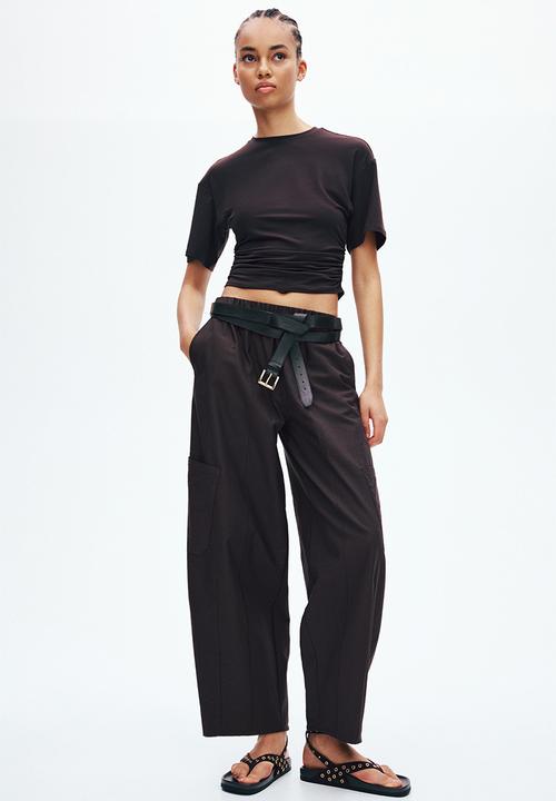 H&M - Balloon cargo trousers - dark brown