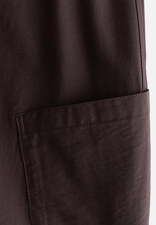 H&M - Balloon cargo trousers - dark brown