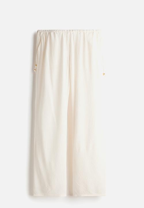 H&M - Viscose drawstring trousers - white