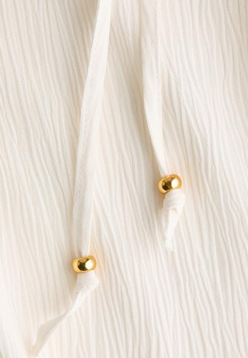H&M - Viscose drawstring trousers - white