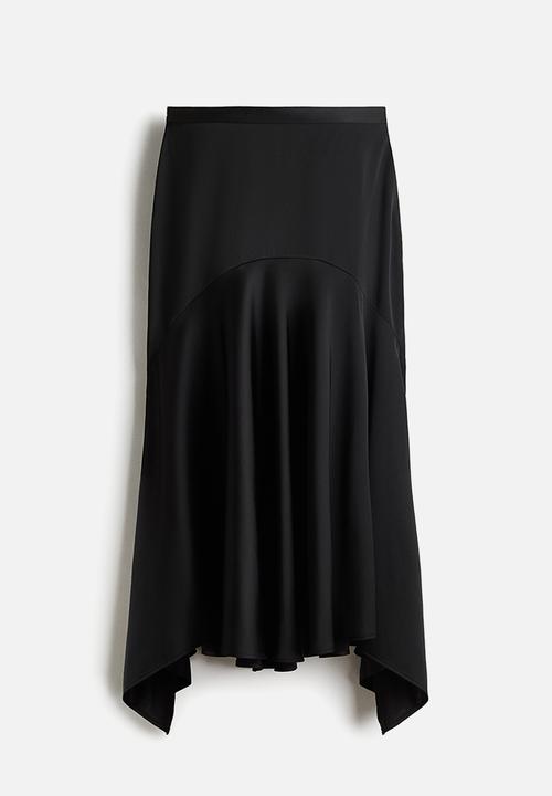 H&M - Satin twill skirt - black