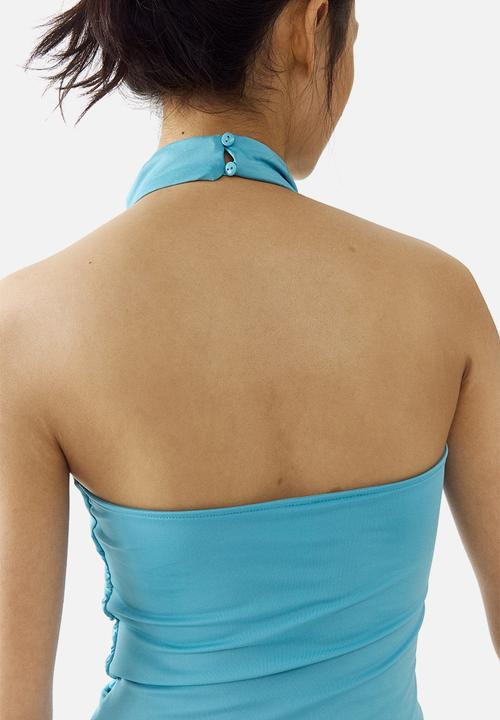 H&M - Gathered halterneck top - turquoise