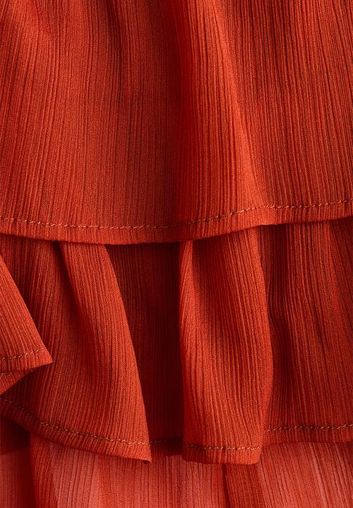 H&M - Tiered crinkled top - red