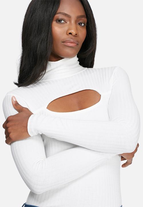 dailyfriday - Cutout turtle neck top