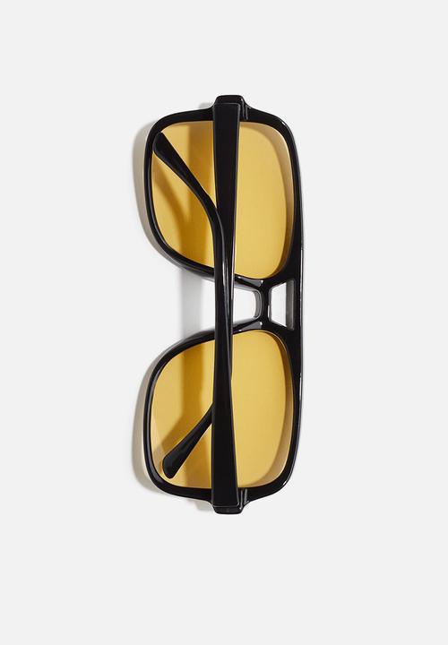 H&M - Aviator-style sunglasses - black/yellow