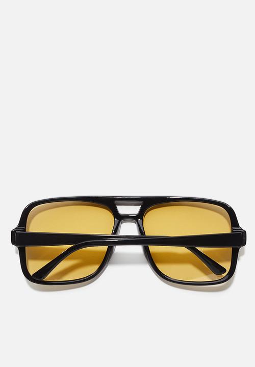 H&M - Aviator-style sunglasses - black/yellow