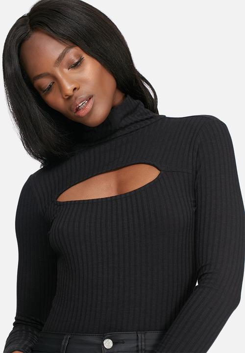 dailyfriday - Cutout turtle neck top