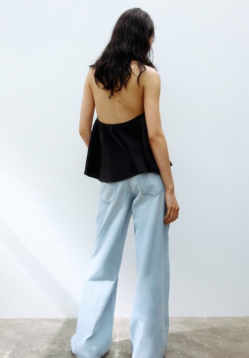 H&M - Wide regular waist jeans - light denim blue