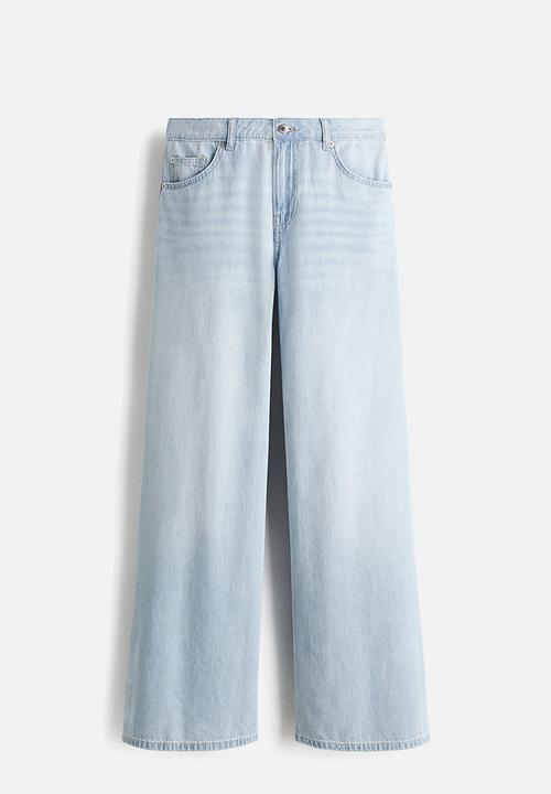 H&M - Wide regular waist jeans - light denim blue