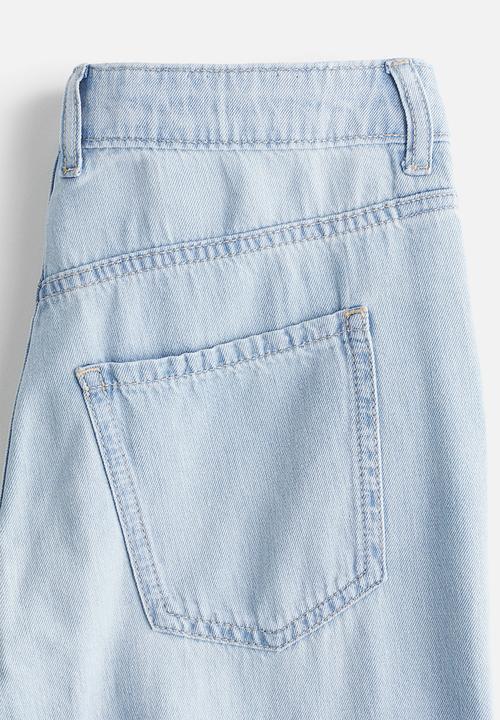 H&M - Wide regular waist jeans - light denim blue