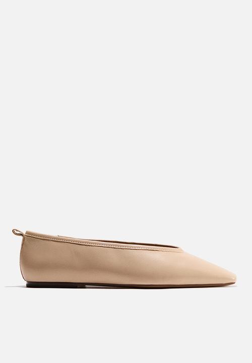 H&M - Leather ballet flats - beige