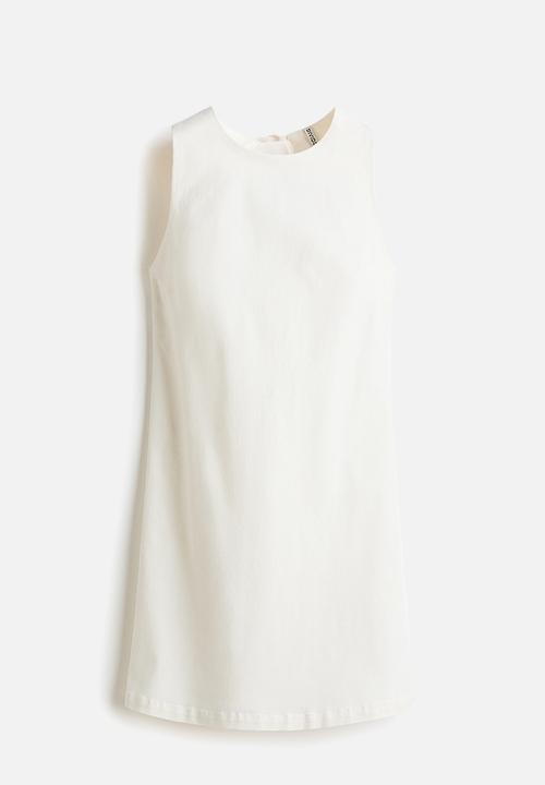H&M - Open-back twill dress - cream