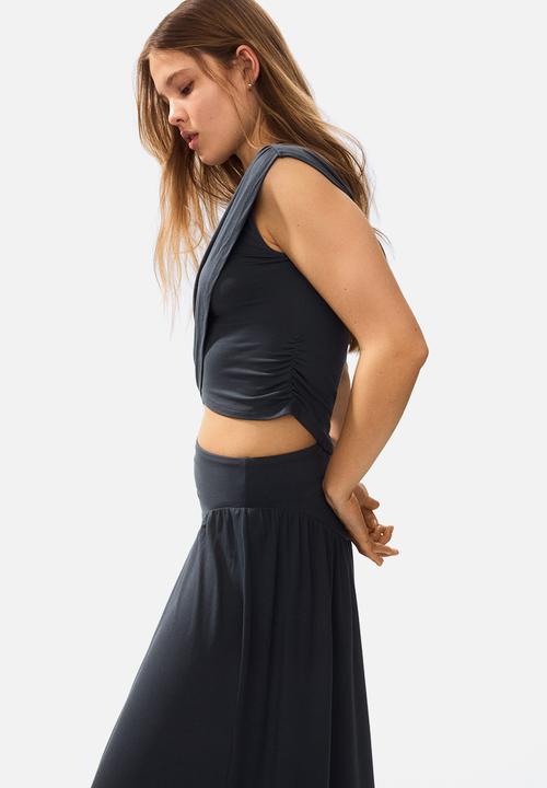 H&M - Layered top - dark grey