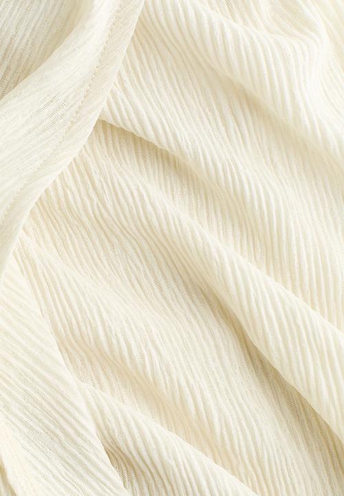 H&M - Crinkled wrapover trousers - light beige