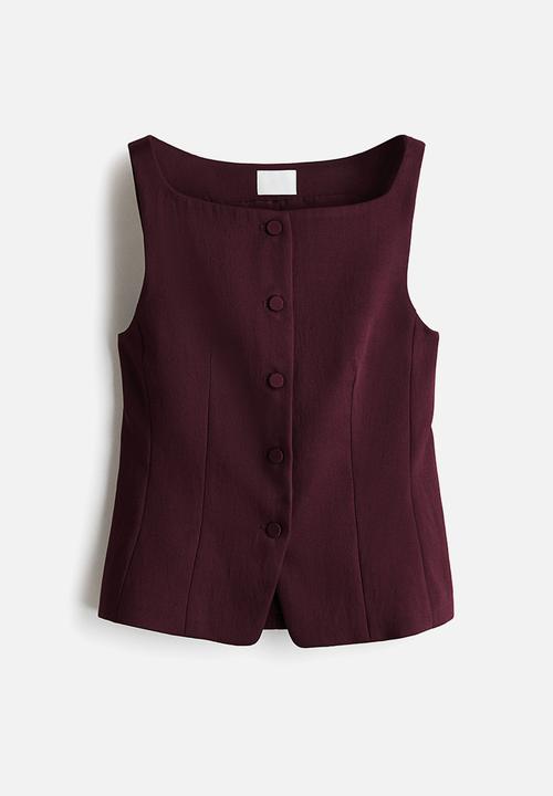 H&M - Tailored waistcoat - plum purple