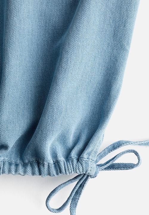 H&M - Balloon-leg denim trousers - light denim blue