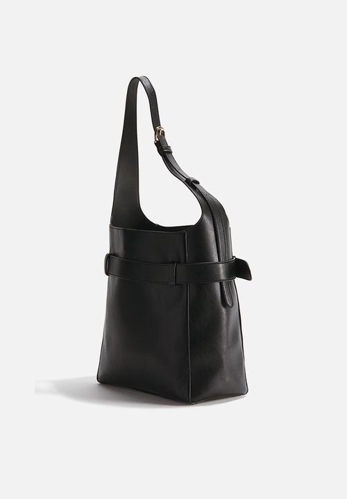 H&M - Strap-detail tote bag - black