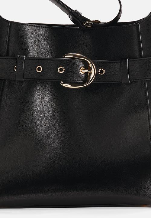 H&M - Strap-detail tote bag - black